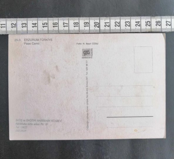 Eskilerden Kartpostal Erzurum Kartpostal Paşa Cami Kartpostal - Resim 2