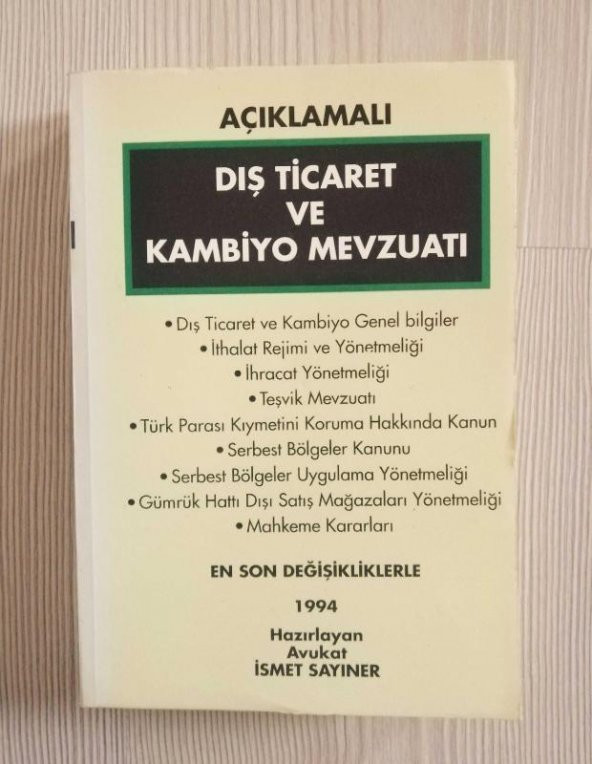 2. EL KİTAP DIŞ TİCARETVE KAMBİYO MEVZUATI