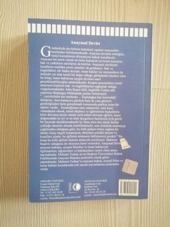 2. EL KİTAP MEHMET TURAN ANAYASAL DEVLET - Resim 2