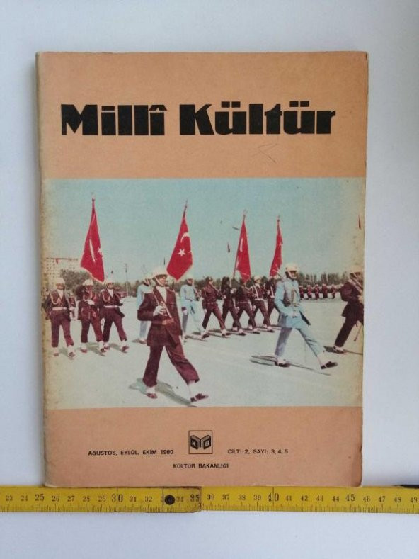 Sanat Taciri Ağustos Eylül Ekim 1980 Milli Kültür Dergisi Kültür Bakanlığı