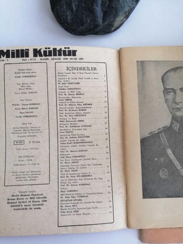 Sanat Taciri Kasım Aralık Ocak 1981 Milli Kültür Dergisi Kültür Bakanlığı - Resim 3
