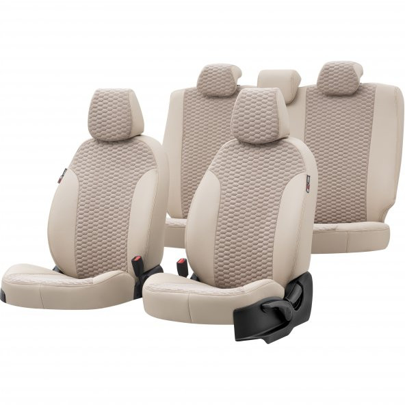 Otom Bmw X5 2000-2006 Özel Üretim Koltuk Kılıfı Tokyo Design Tay Tüyü Bej