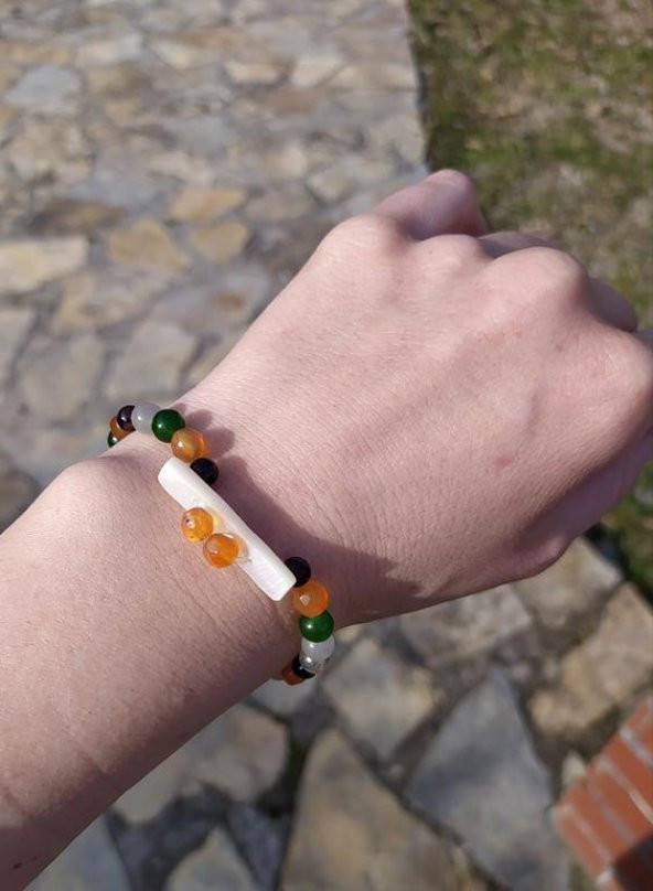 Bileklik Doğal Taş Çakra Elastik Sevgili Çift Bilekliği Unisex Bilezik - 2