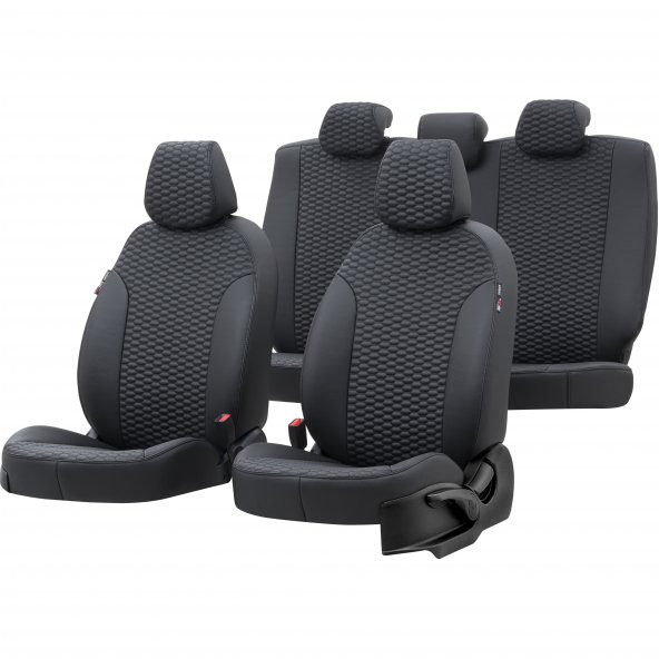 Otom V.w. Transporter T-5 2004-2015 4+1 (5 Kişi) Özel Üretim Koltuk Kılıfı Tokyo Design Deri Siyah