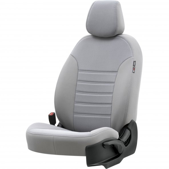 Otom Citroen C1 2014-Sonrası Özel Üretim Koltuk Kılıfı Original Design Açık Gri - Resim 2