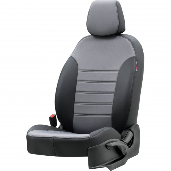 Otom Peugeot 301 2012-2017 Özel Üretim Koltuk Kılıfı Paris Design Gri - Siyah - 2