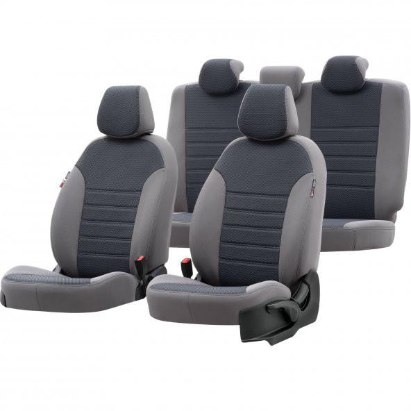 Otom V.w. Passat B8 2014-Sonrası Özel Üretim Koltuk Kılıfı Original Design Füme - Gri
