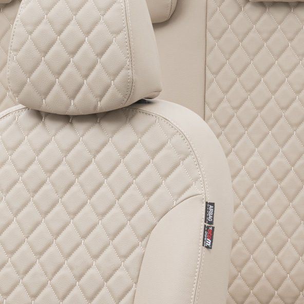 Otom Alfa Romeo Giulietta 2015-SONRASI Özel Üretim Koltuk Kılıfı Madrid Design Deri Bej - Resim 3