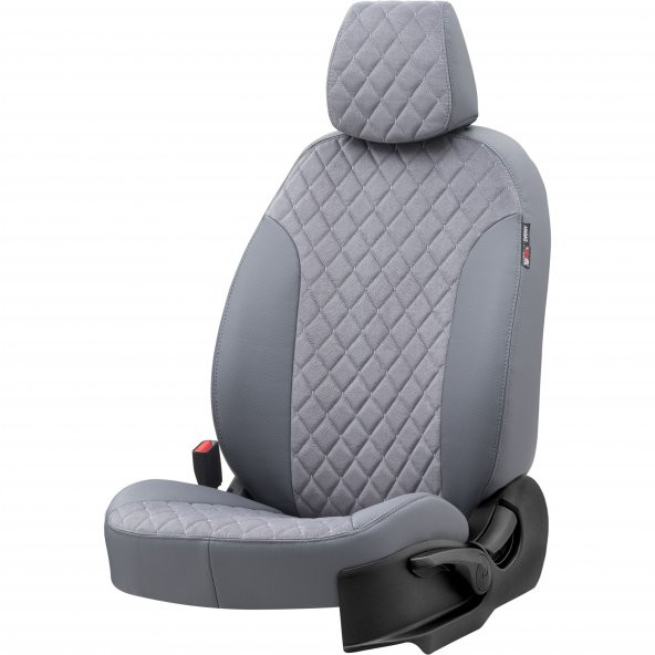 Otom Fiat Fiorino 2008-Sonrası Özel Üretim Koltuk Kılıfı Madrid Design Tay Tüyü Füme - Resim 2