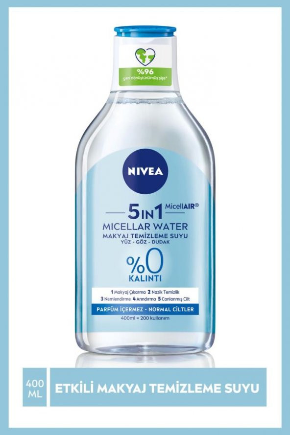 Nivea Face Cream Miceller Temizleme Suyu Normal Ciltler 400 ml