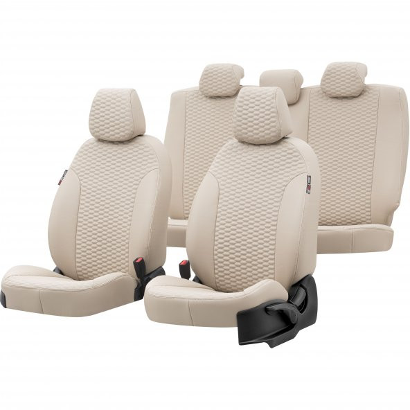 Otom Citroen C4 Picasso 2013-Sonrası 5 Kişi Özel Üretim Koltuk Kılıfı Tokyo Design Deri Bej