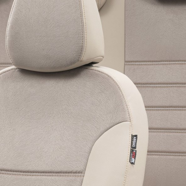 Otom V.w. Passat 1996-2005 B5 Özel Üretim Koltuk Kılıfı London Design Bej - 3