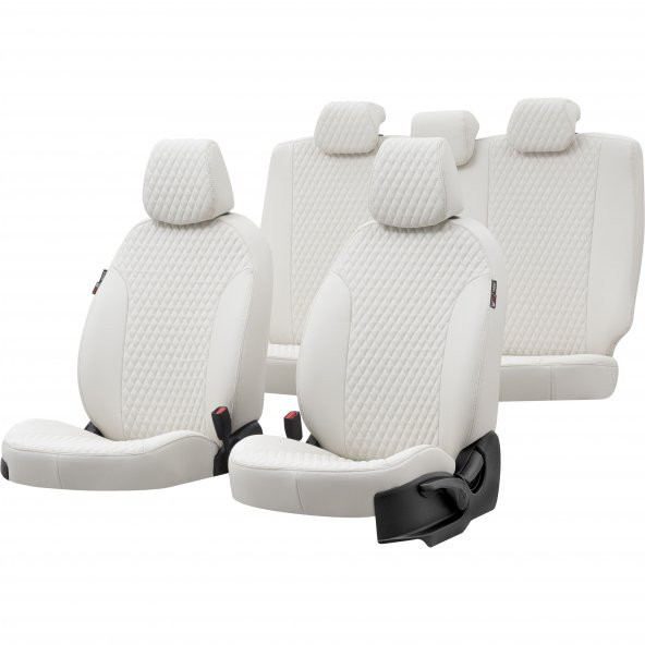 Otom Citroen C4 2010-2018 Özel Üretim Koltuk Kılıfı Amsterdam Design Deri Fildişi