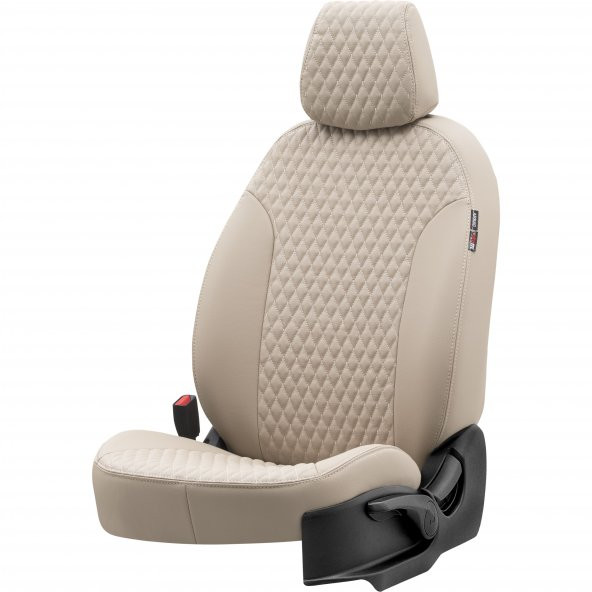 Otom Hyundai Santa Fe 2000-2006 Özel Üretim Koltuk Kılıfı Amsterdam Design Deri Bej - 2