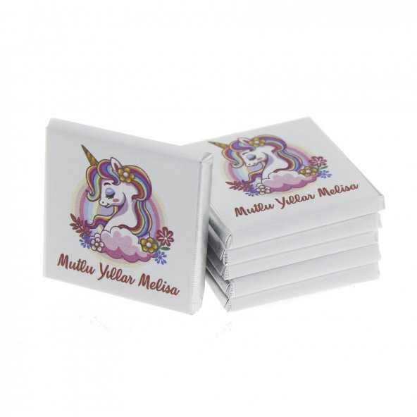 48 Adet Etiketli Unicorn Madlen Çikolata Bebek - 4