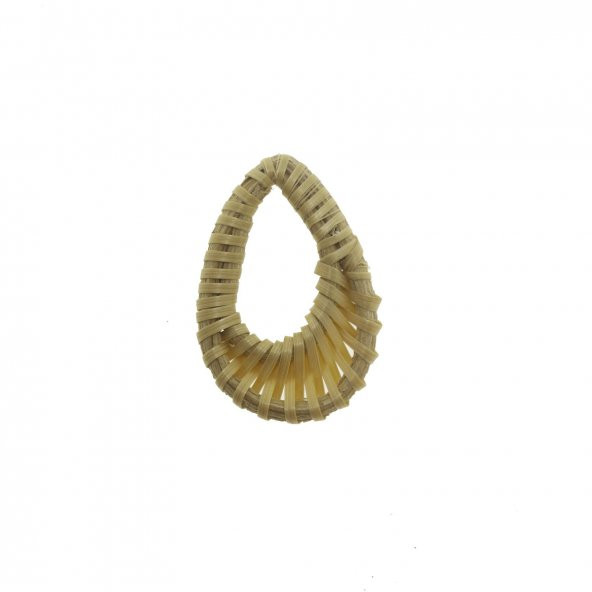 20 Adet 4x2cm Doğal Hasır Aksesuar Damla
