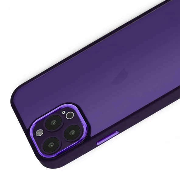 iPhone 14 Pro Max Kılıf Freya Lazer Lens Kamera Çerçeveli Silikon Kapak - 9