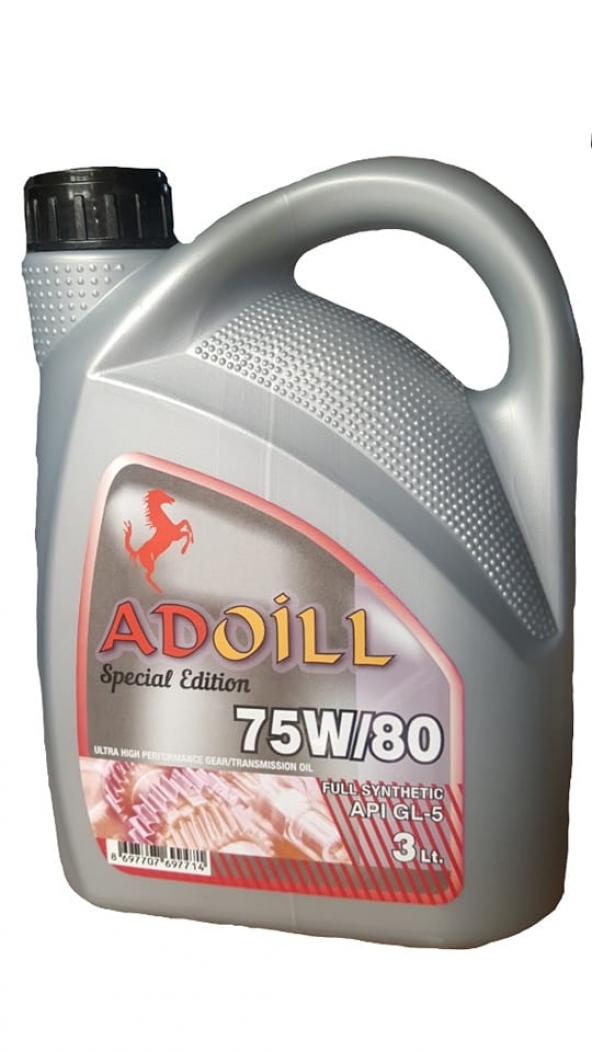 ADOİLL&PETRO TİME  MANUAL GL 5  3LT 75W80 sentetik Şanzıman ve dişli yağ 1nci sınıf 2024 üretim