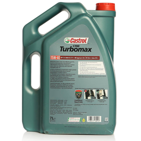 CASTROL CRB TURBOMAX 15W-40 7 LİTRE MOTOR YAĞ 2021 İMALAT - 2