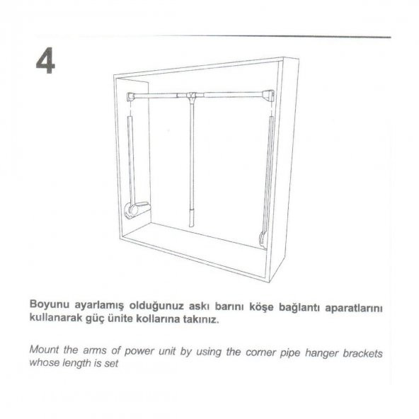 Hands Lift GarDolap Elbise Askı Asansörü Gri - 10
