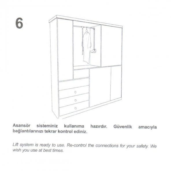 Hands Lift GarDolap Elbise Askı Asansörü Gri - 12