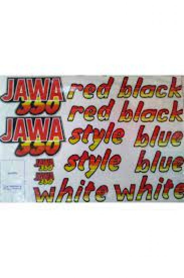 JAWA 350 STYLE YAZI ETİKET SETİ STİCKER SETİ