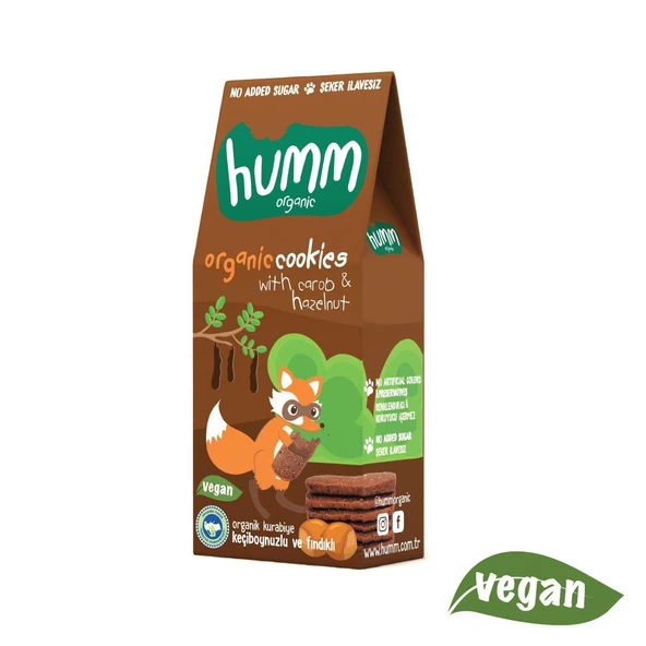 Humm Organik Keçiboynuzlu Fndıklı Vegan Kurabiye 55gr