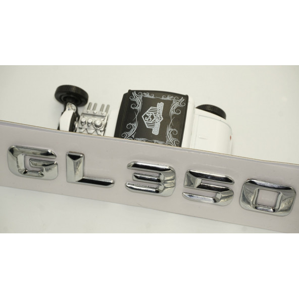Benz GL 350 Bagaj Krom Metal 3M 3D Yazı Logo - 4