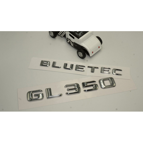 Benz GL 350 Bluetec Bagaj Krom Metal 3M 3D Yazı Logo - Resim 2