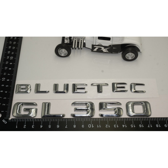 Benz GL 350 Bluetec Bagaj Krom Metal 3M 3D Yazı Logo - Resim 5