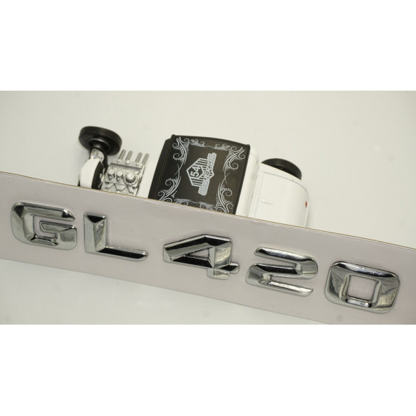 Benz GL 420 Bagaj Krom Metal 3M 3D Yazı Logo - 4