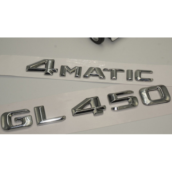 Benz GL 450 4Matic Bagaj Krom Metal 3M 3D Yazı Logo - 3