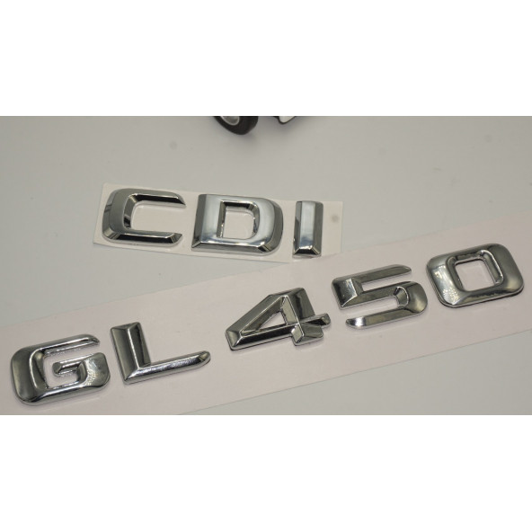 Benz GL 450 CDi Bagaj Krom Metal 3M 3D Yazı Logo - 3
