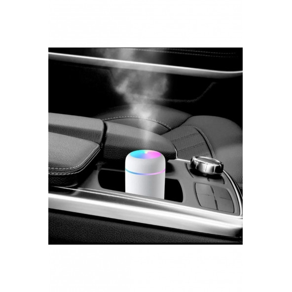 Hava Nemlendirici USB Buhar Makinesi Işıklı Oda Araç Aroma Difüzörü H2O - 3
