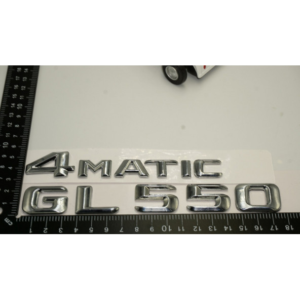 Benz GL 550 4Matic Bagaj Krom Metal 3M 3D Yazı Logo - Resim 4