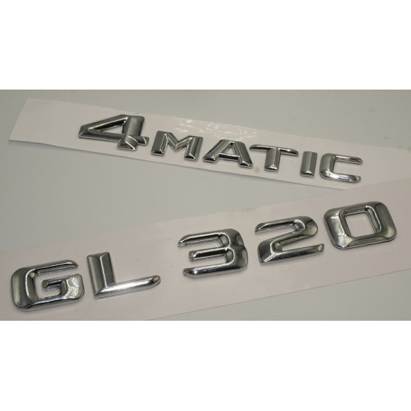 Benz GL 320 4Matic Bagaj Krom Metal 3M 3D Yazı Logo - 3