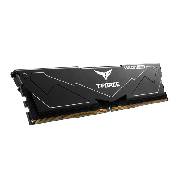 Team T-Force Vulcan Black 16GB(1x16GB) 6000Mhz DDR5 CL38 Gaming Ram (FLBD516G6000HC38A01) - 3
