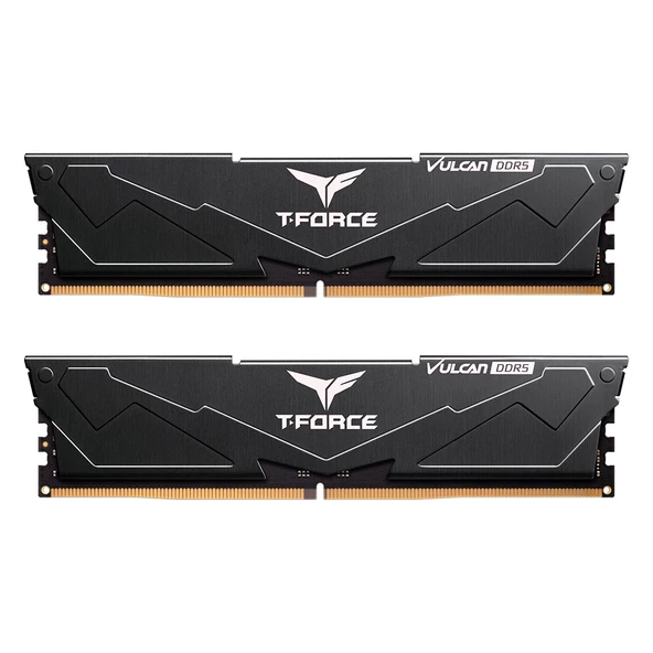 Team T-Force Vulcan Black 32GB(2x16GB) 6000Mhz DDR5 CL38 Gaming Ram (FLBD532G6000HC38ADC01) - 5