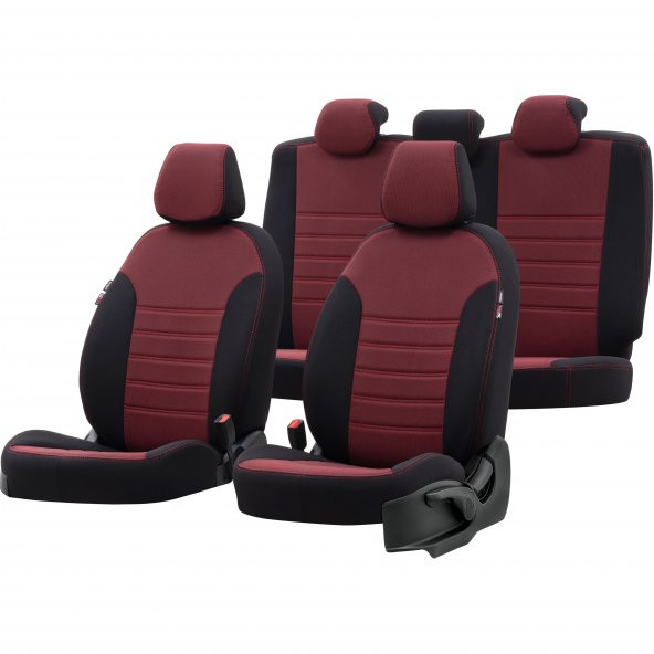 Otom Seat Exeo 2008-2013 Özel Üretim Koltuk Kılıfı Original Design Kırmızı - Siyah ürün görseli