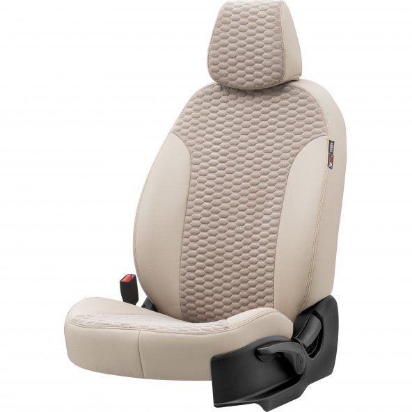 Otom Fiat Punto 2006-2017 Özel Üretim Koltuk Kılıfı Tokyo Design Tay Tüyü Bej - 2