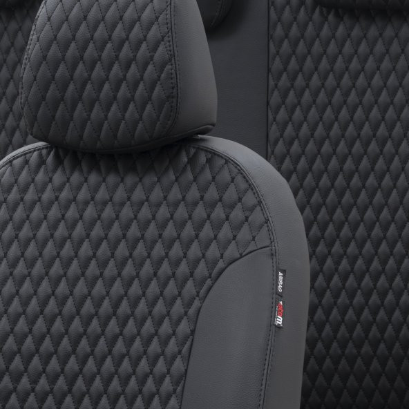 Otom Ford Transit Custom 2012-Sonrası 7+1 (8 Kişi) Özel Üretim Koltuk Kılıfı Amsterdam Design Deri Siyah - 3