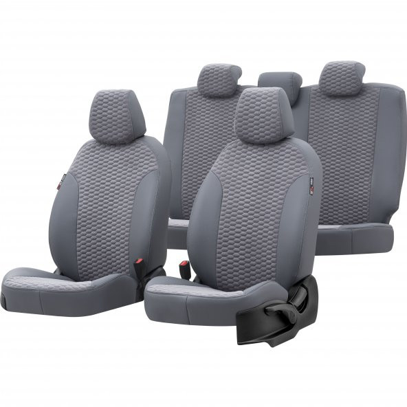 Otom Fiat Doblo 2010-2015 5 Kişi Özel Üretim Koltuk Kılıfı Tokyo Design Tay Tüyü Füme