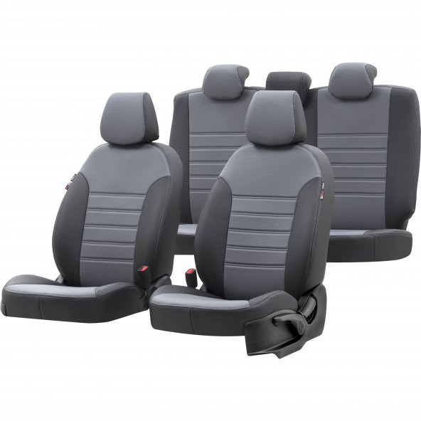 Otom BMW 5 Serisi 2003-2010 E60 Özel Üretim Koltuk Kılıfı İstanbul Design Füme - Siyah