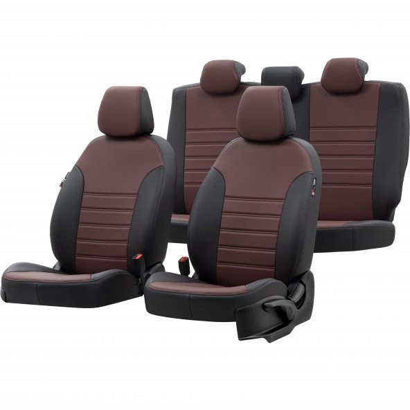 Otom Citroen C4 Picasso 2006-2013 5 Kişi Özel Üretim Koltuk Kılıfı İstanbul Design Bordo - Siyah