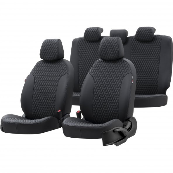 Otom Peugeot 407 2004-2011 Özel Üretim Koltuk Kılıfı Amsterdam Design Deri Siyah
