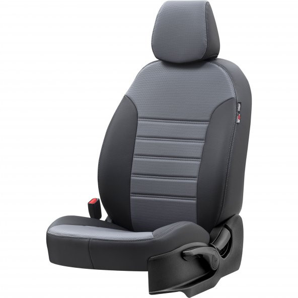 Otom Ford Ranger 2012-2018 Özel Üretim Koltuk Kılıfı New York Design Füme - Siyah - 2