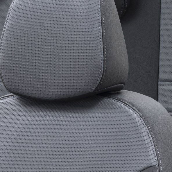 Otom Ford Ranger 2012-2018 Özel Üretim Koltuk Kılıfı New York Design Füme - Siyah - 3