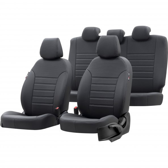 Otom Renault Kangoo 1998-2009 Özel Üretim Koltuk Kılıfı New York Design Siyah
