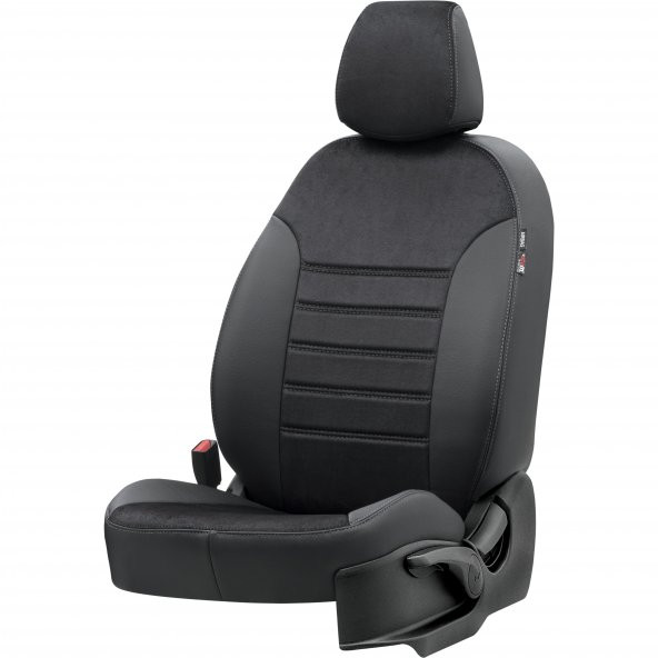 Otom Peugeot Bipper 2007-Sonrası Özel Üretim Koltuk Kılıfı Milano Design Siyah - 2