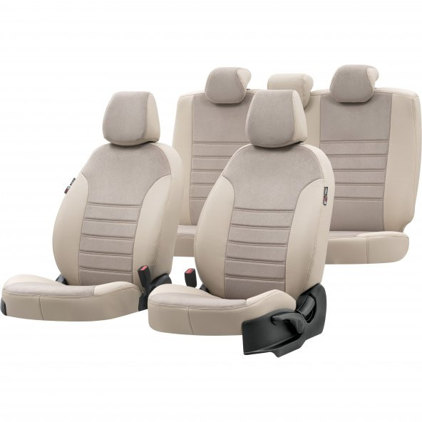Otom Skoda Roomster 2007-2014 Özel Üretim Koltuk Kılıfı London Design Bej